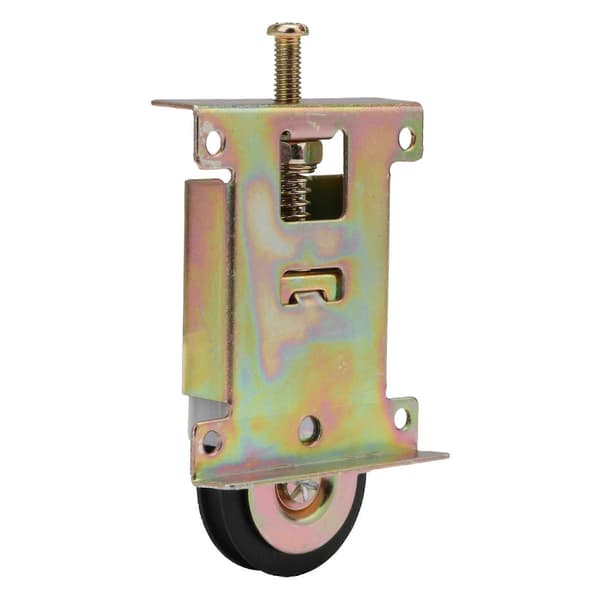 2 stk Garderobe Skyvedør Hjulhus Svart Kulelagerenhet