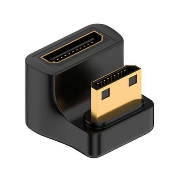 HD-031-DN 360 Grader Modsat U-form Nedadvinklet Mini HDMI 1.4 Han til Mini Hun Konverter