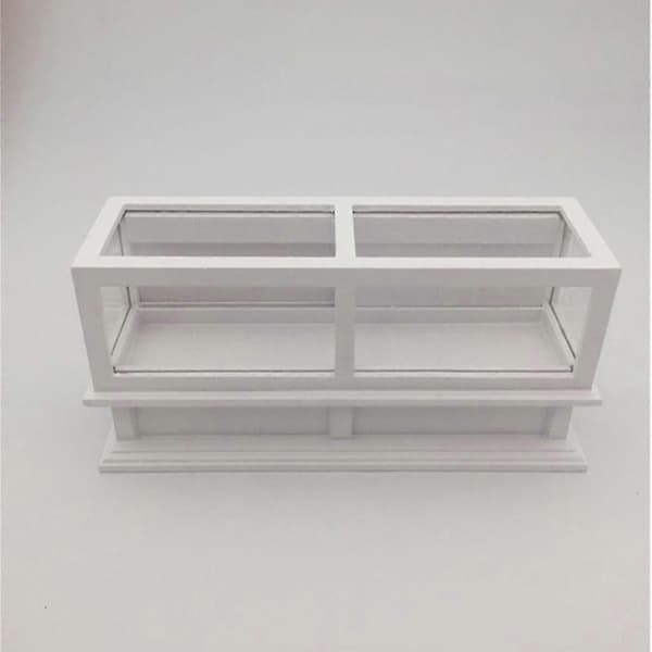 2x 1/12 Dockskåp Miniatyr Vit Monter Butiksscener