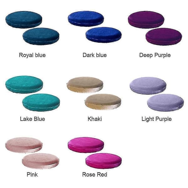 2 st/förpackning Mjukt stretchigt sittdyna Vardagsrum Rund Pallöverdrag Pad Barpall Hem Hao Rosa