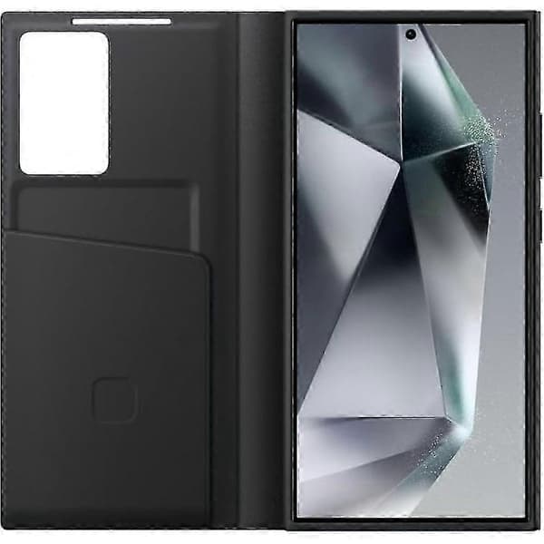 Black Smart View Wallet Case for Galaxy S23 Ultra and S24 Ultra