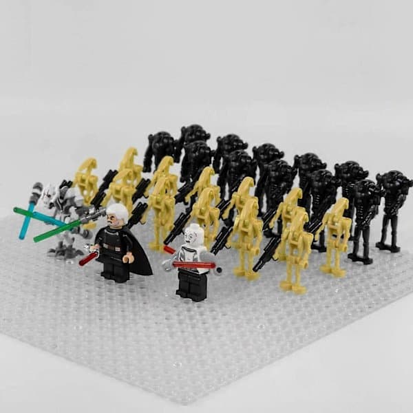 Star Wars Separatist Battle Droid Count Dooku General Grievous Ventress Minifigure Set with Weapons and Accessories
