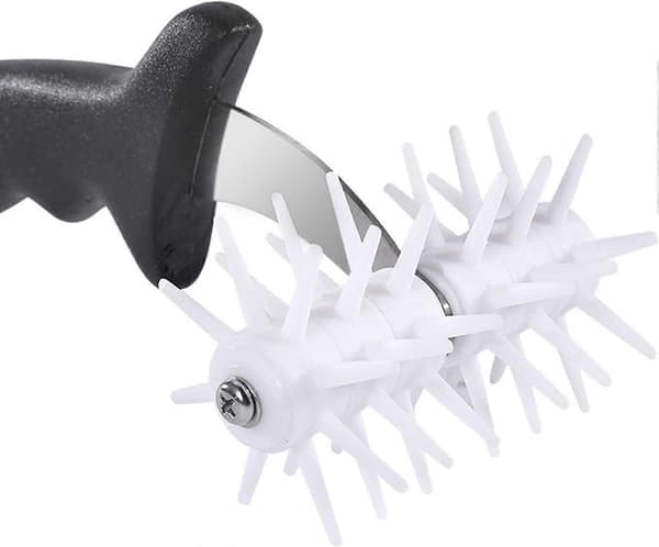 Pizzadeigrulle og deigdocker for flatbrødkjeks, PP Bakepinne 8.66x3.94 tommer