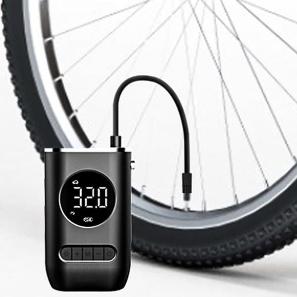Electric Air Pump for Bicycle, Portable Battery Compressor for Motorcycles