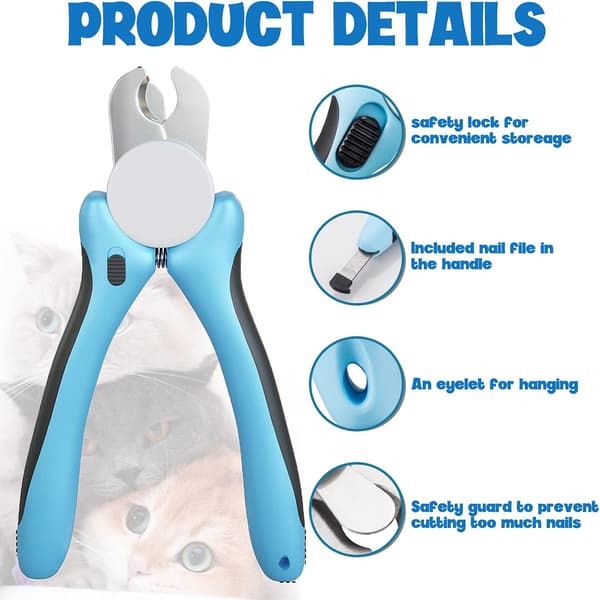 Pet Nail Clippers with Sharp Blades for Safety Guard, Professional Grooming Products