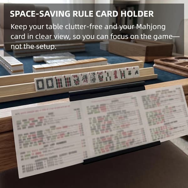 Mahjong Card Holder – Foldable Rack for American Mahjong, Space-Saving Angled Display Stand, 3D-Printed Tabletop White / 1 White / 1
