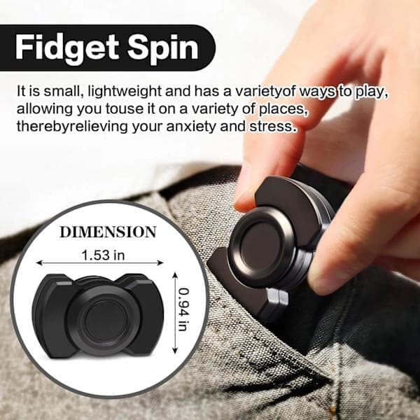 3-i-1 Fidget-legetøj til voksne: Spinner, Slider & Clicker - Magnetiske lejer i rustfrit stål for superstabil rotation - Stresslindring