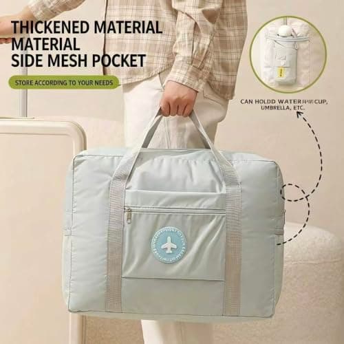 Letvægtsrejsetaske, sammenklappelig håndbagage weekendtaske Blå Blue