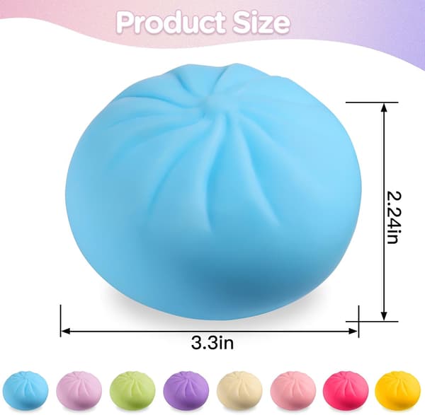 Dumpling Squishy Mystery Box, Viral Bao Bun Klem-leketøy for stressavlastning, Jule- og bursdagsgave (Blå) robin blue robin blue