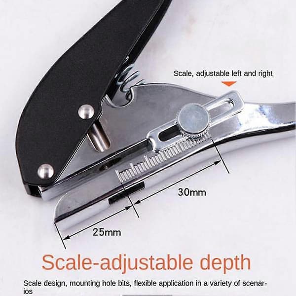 2 Pcs Woodworking Tools Pliers Short Hole Punch Kit Paper Screw Cap with Countersink Drill 2.8mm Adjustable