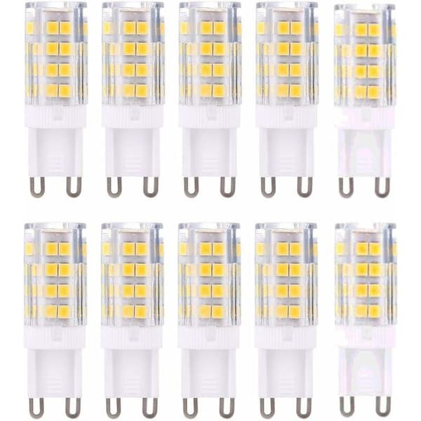G9 LED-lampor - Varmvit 3000K 5W motsvarande 40W halogenlampor 420 lumen - Ej dimbara - 10-pack (Energiklass A+)