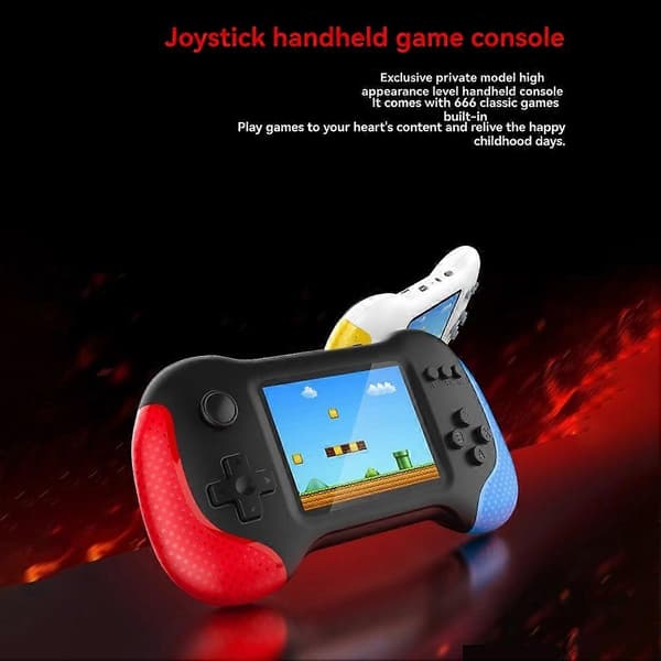 X9M Retro Handheld Game Console, 3.0-inch Screen with 666 Built-in Classic Games, Style C Yellow & White Yellow & white