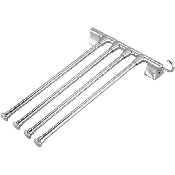 Kitchen Towel Holder 4 Arms Wall Mounted, Stainless Steel