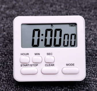 24-timers digital køkkentimer, stort display, høj alarm, hvid-FA6-