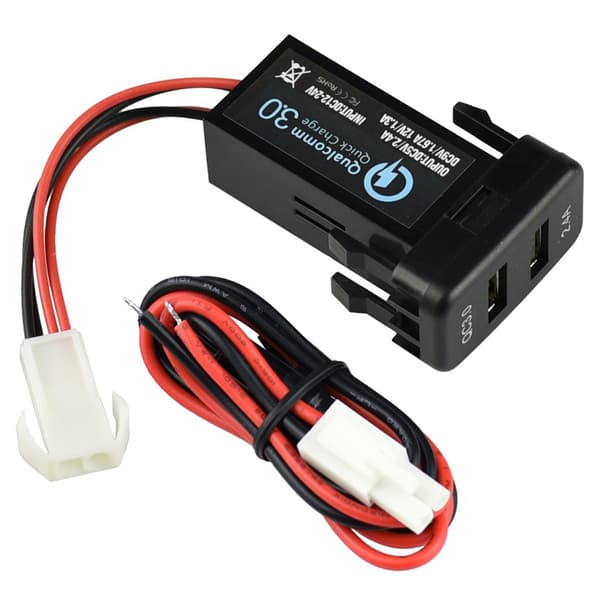 Dobbel USB 2.0 Billader Hurtiglading 3.0 med Kortslutningsbeskyttelse