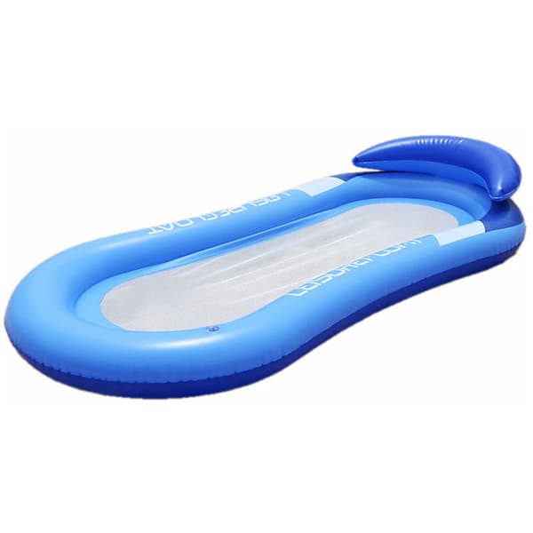 Portable Inflatable Hammock Floating Bed Row Loungers Foldable Floating Bed Summer Outdoor Pool Water Party, BLUE