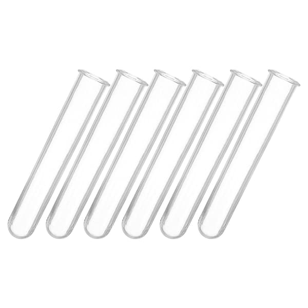 6-pack genomskinliga hydroponiska förökningsrör, transparent skrivbordsvas för växter