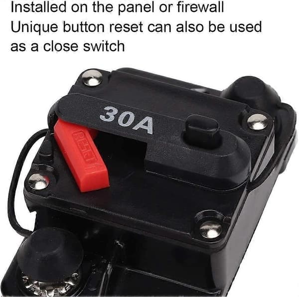 Bilsikring, bilstereo indbygget afbryder selv-nulstillende sikring (30A), 12V 30A