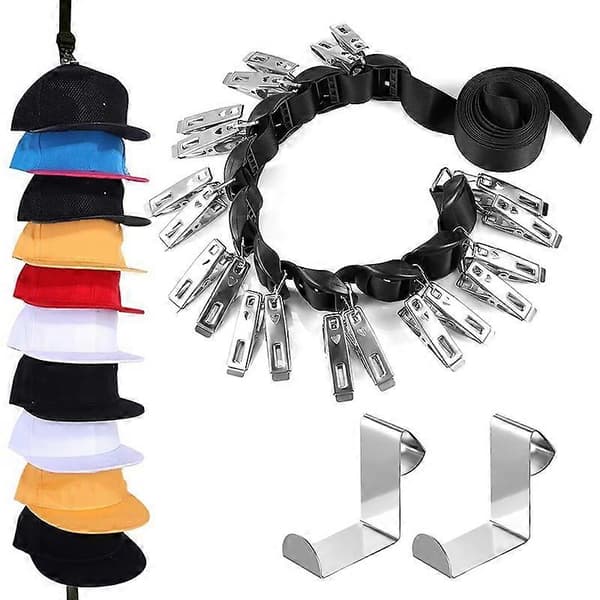 Door Hanging Baseball Cap Organizer Hat Hooks String Rope Holder Hanger