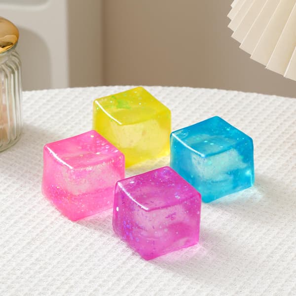 Stressterning 2\" Stressbolde Squishy Fidget-legetøj til voksne og børn, klemmelegetøj Squishies til angstlindring, langsomt stigende isterning-gave til