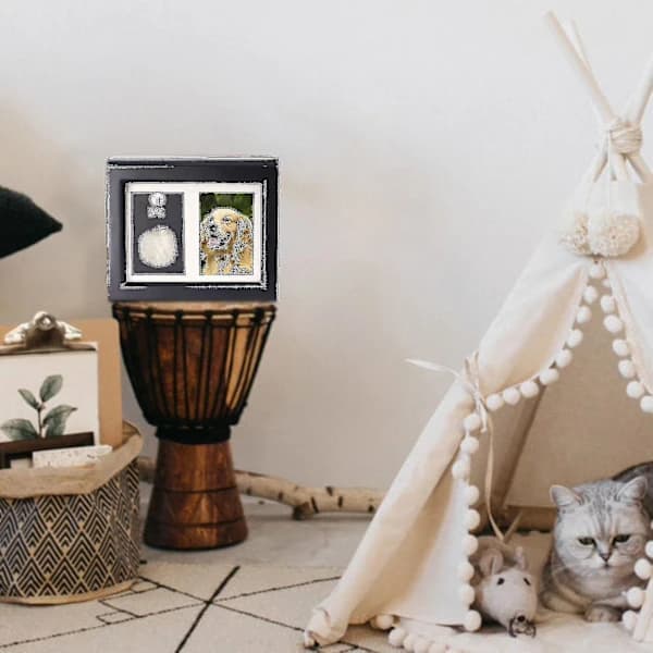 Pet Urn for Ashes Large Capacity for All Pets Unique Design with Photo Frame Black
