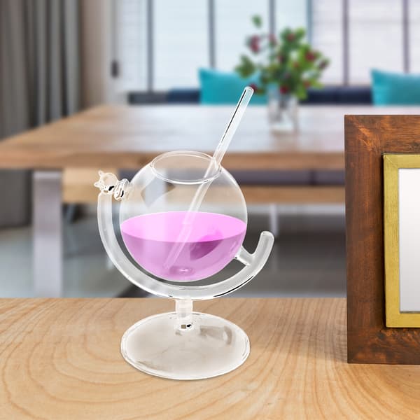 (Globkopp transparent diameter 8*14.3*9.3cm) 1st 300ML Kreativt transparent glasklocka dricksglas rött vinglas