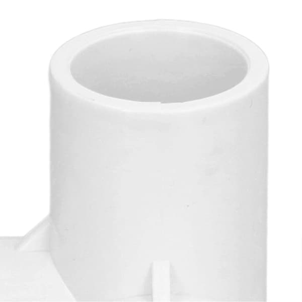 10 stk. 3-vejs rørfittings PVC plast retvinklet T-hjørneforbindelse 20 mm indvendig diameter hvid