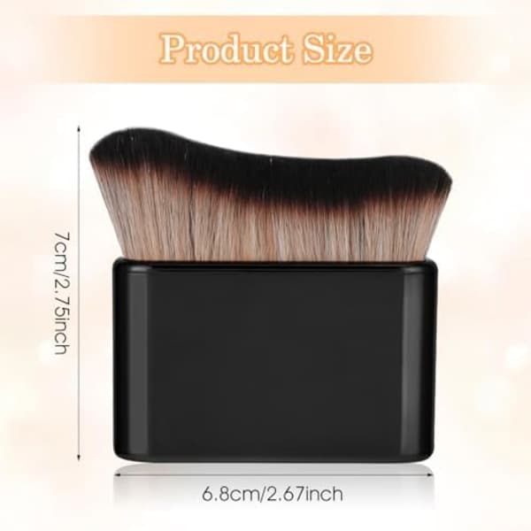 6,8x7 cm Selvbrunerbørste Blød Kropsmakeupbørste Bærbar Selvbrunerbørste Selvbruner Ansigtsbørste til Krops- og Benmakeup (B