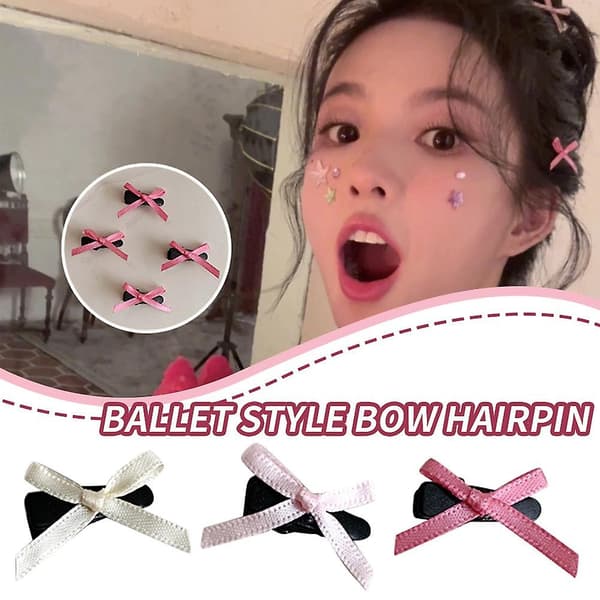 Søt sløyfe hårnål Mini flerfarget barrette hodeplagg sløyfe hårspenner (hvit)
