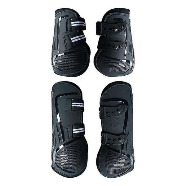 4x Hestebeskyttere Benbindere Stødabsorberende Ridebeskyttere sort L black L
