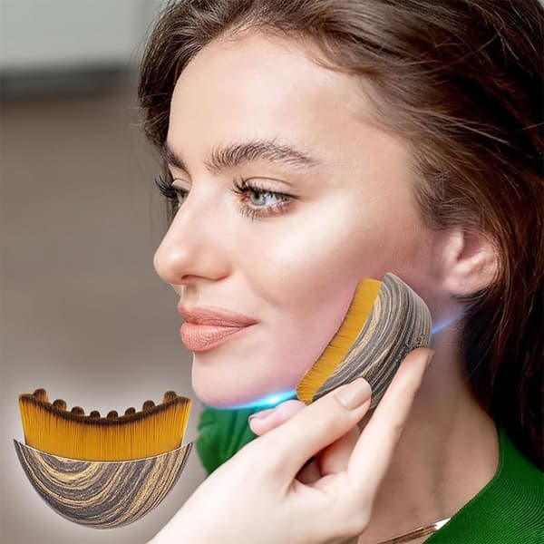 Lymfedrænage Ansigtsmassagebørste til Kæbelinje & Konturering | Tørbørstning
