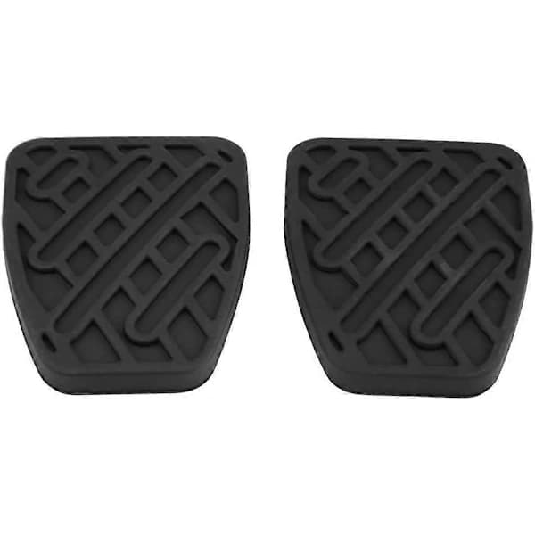 Bromspedal Kopplingspedal Pad, Auto Bromspedal Kopplingspedal Pad Gummi Skydd (2st, svart)
