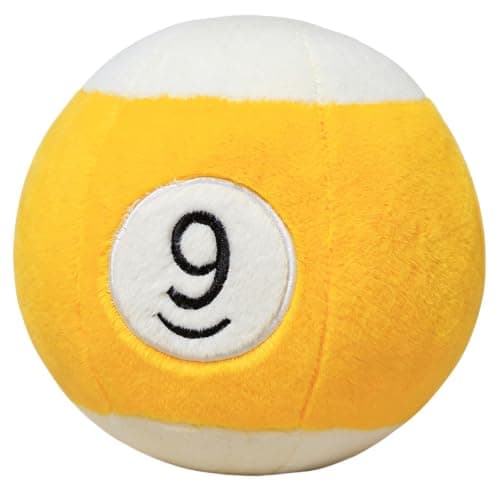 Simulated Billiard Ball Stuffed Pillow, Soft Rabbit Plush Round Cushion Yellow 9 Yellow 9