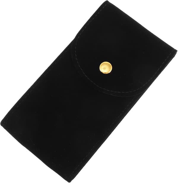 Plys Ur Smykke Opbevaringspose Bærbar Rejsetaske til Armbåndsure og Tilbehør i Sort