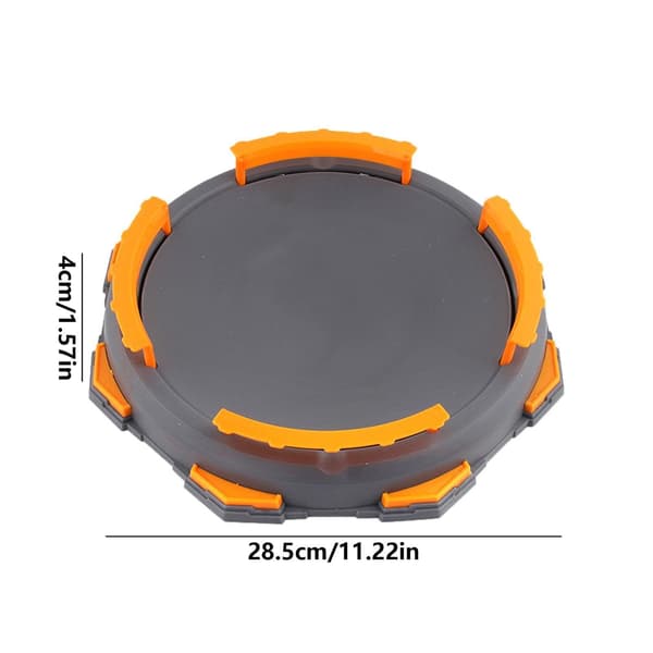 Burst Gyro-disk – ABS, Stadium för snurror, Battle Game-set | Perfekt för flexibla Bey-dueller, rund grå arena för stridande snurror Round Gray