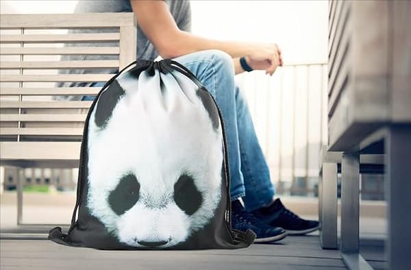 Waterproof Drawstring Bags, Adjustable Lightweight Gym Bags, Drawstring School Backpack for Sports