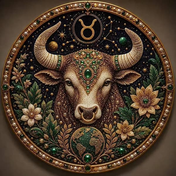 Perle 12 Stjernetegn Kunstsett Tolv Stjernebilder Diamantmaling Perlesett 20 * 20cm Tyren 20 * 20cm Taurus