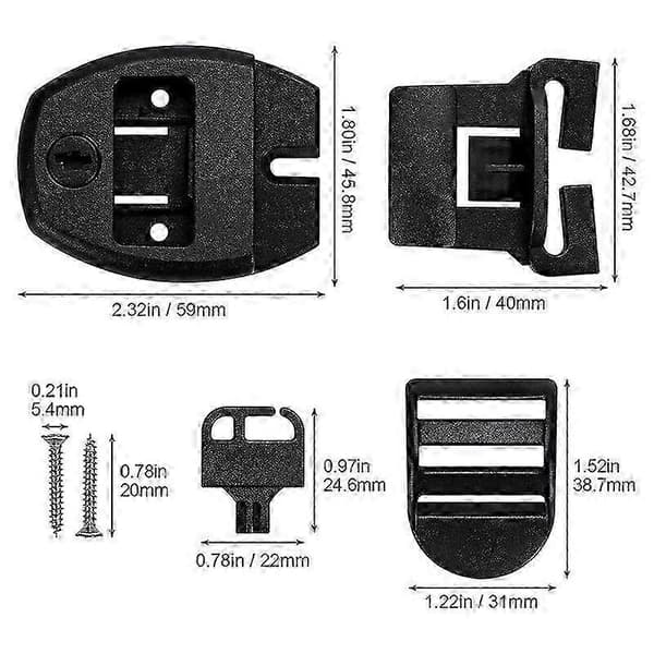 8 Set Spa Badtunna Lock Trasig Lås Reparationssats Spa Lock Spår Badtunna Lock Clips (FMY)