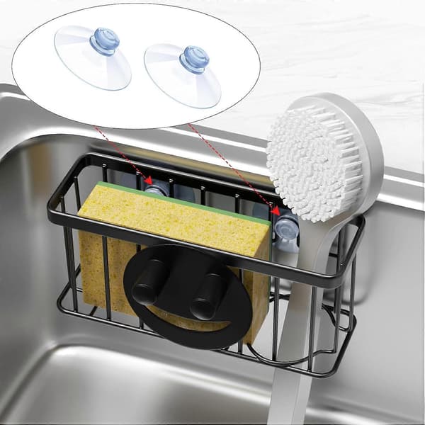 Replacement Suction Cups for Sponge Holder - No Drilling, Strong Suction Kitchen Hooks - 4-Pack