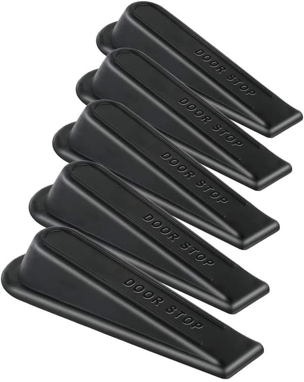 Rubber Door Stop, Suitable for All Floors, Non-Slip and Scratch-Free Design (5-Pack)