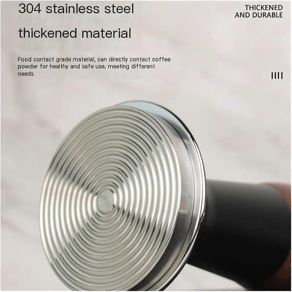 51 mm kaffetamper i rustfritt stål med fjærfunksjon og anti-offset flat bunn for espresso