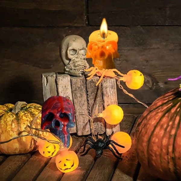 3D Skull Candle Mold, Halloween Mold for Candle Making, Silicone