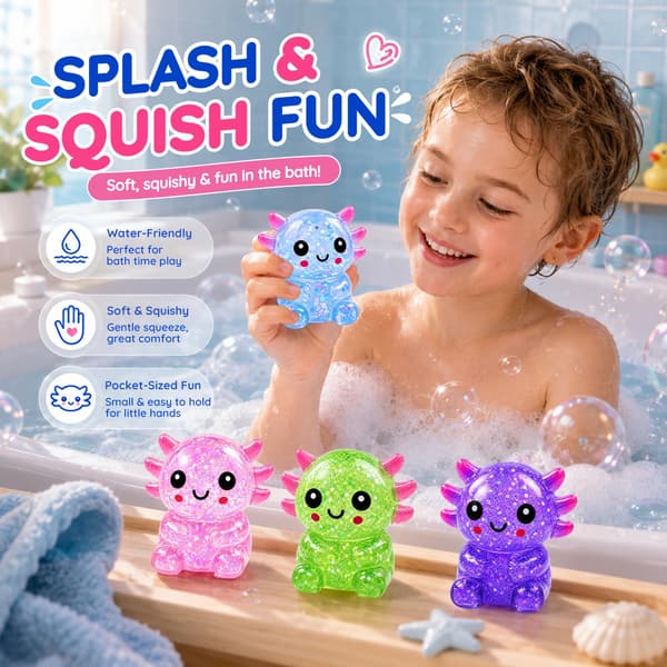 Axolotl Squishy Legetøj, Blødt TPR Langsomt Stigende Klemmelegetøj (Blå) Blue