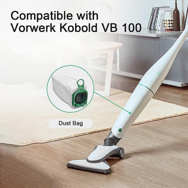 10 stk Støvsugerposer til Vorwerk Erstatningsstøvposer til Kobold VB100 Støvsuger