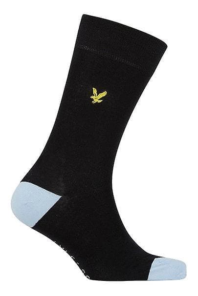 Lyle and Scott Graham 5-pak strømper, Sort/blå Størrelse: 41-44