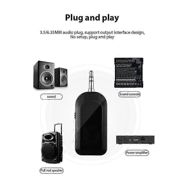 2.4G Wireless Instrument Microphone Receiver with Detachable Suction Cup for Violin Cello Accordion Speaker Microphone
