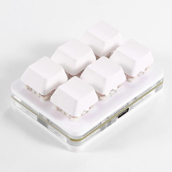 Portable Keyboard 6 Keys Shortcuts Custom Keyboard USB PlugAndPlay Keyboard Keypad Mechanical Keyboard