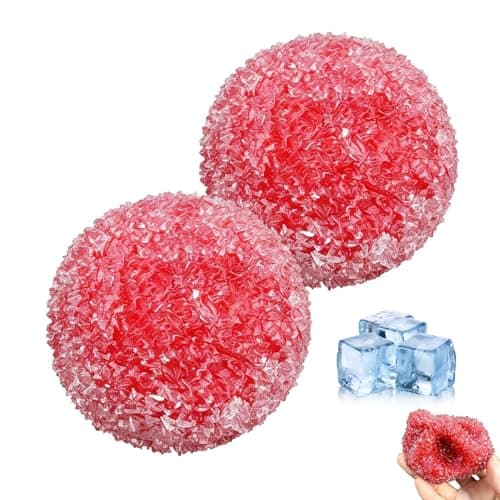 Waxberry Crunchy Squishy Stressbollar, 2 st Ice Skin Formbara Fidgetleksaker, Långsamt Stigande Sensorisk Klämleksak för Avkoppling
