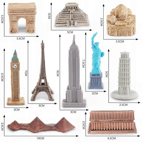 10 historiske bygninger i miniature