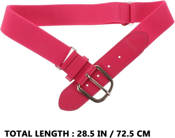 Ungdoms baseballbelte Elastisk PU Justerbart Softball Uniformbelte for Ungdom og Voksne Rosa